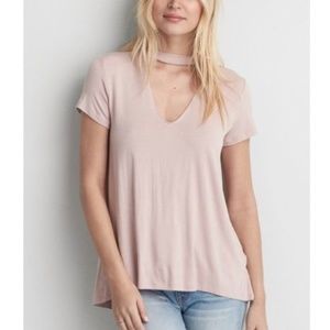 American Eagle Soft & Sexy Choker Tee